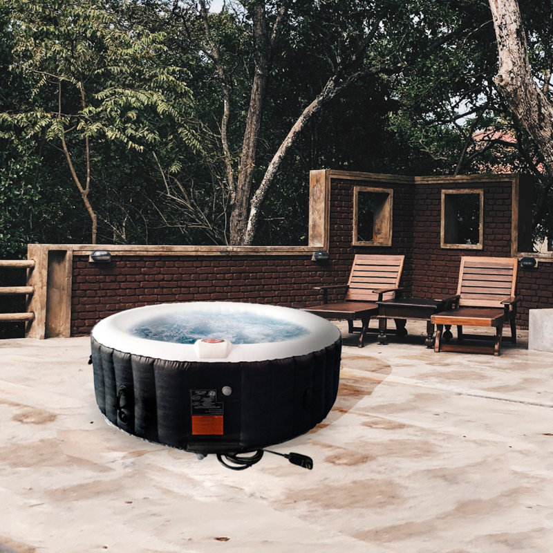 ALEKO Hot Tub 6Person 130Jet Inflatable Plug and Play Hot Tub